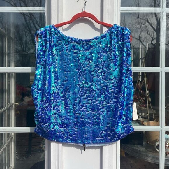 Anthropologie Pilcro Cashmere Sequin Sweater Vest NWT - Picture 6 of 10